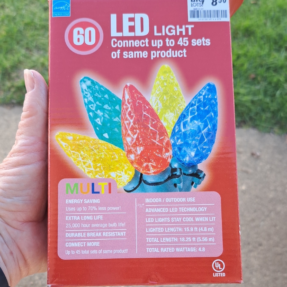 Multi-Color LED C9 Style Christmas String Lights - 60 Count